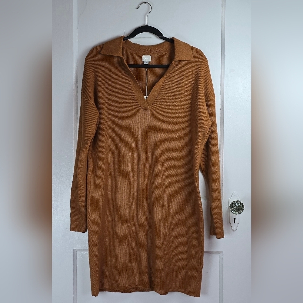 NWT a new day Rust Brown Sweater Dress M